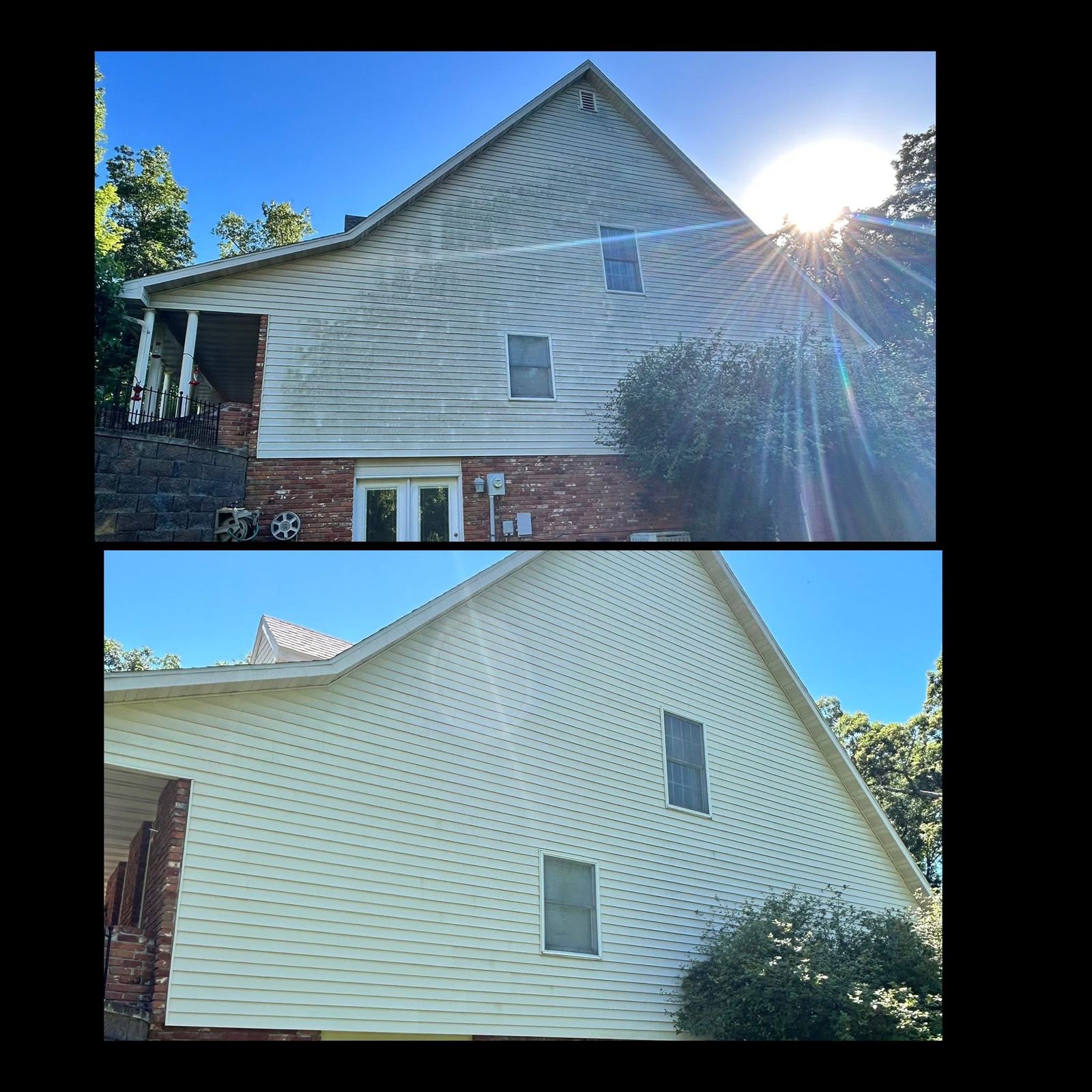 House wash, before and after