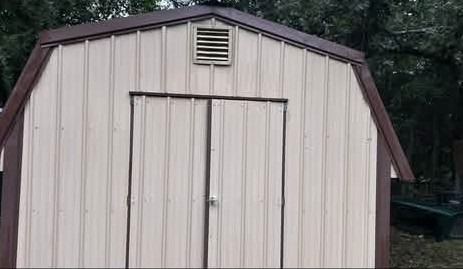 Metal shed after cleaning