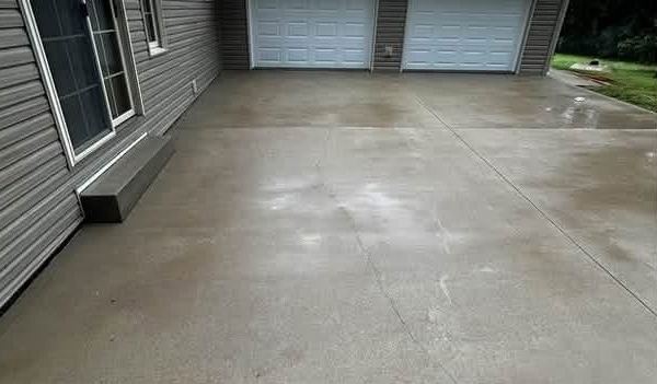 Driveway & pad after cleaning