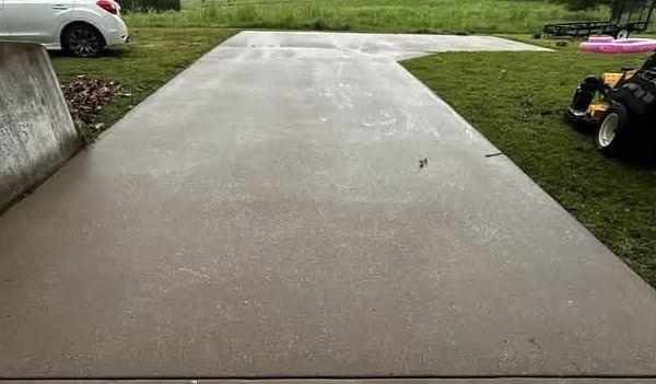 Rural driveway after cleaning